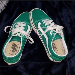 Green suede vans